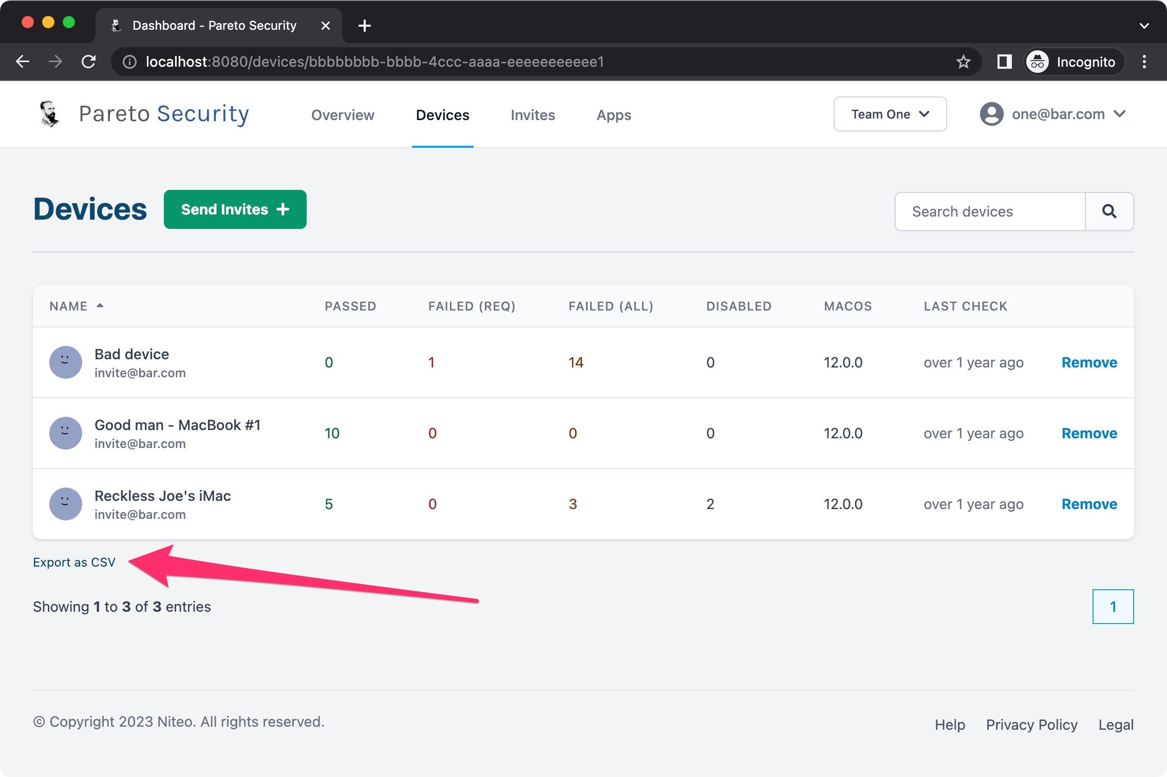 Automate Compliance with Pareto Security CSV Export