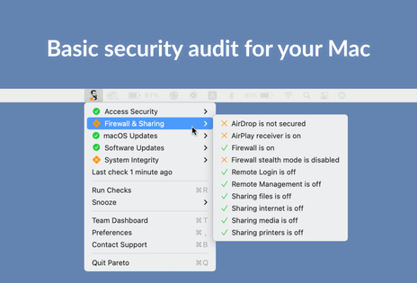 Pareto Security macOS app screenshot