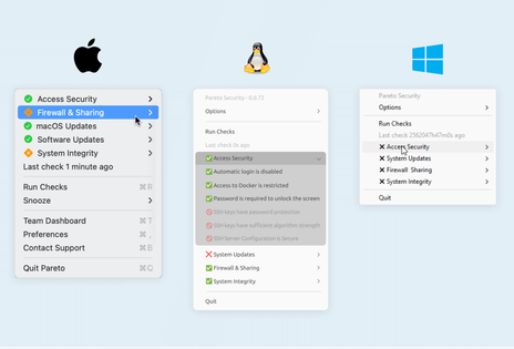 Pareto Security macOS, Linux, and Windows