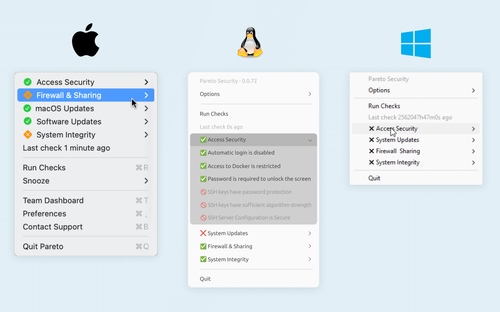 Pareto Security macOS, Linux, and Windows