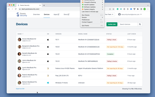 Pareto Security Dashboard