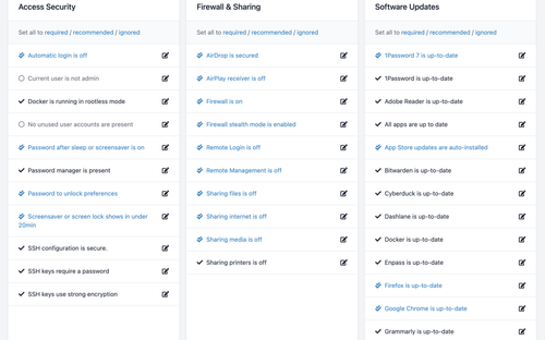 Pareto Security Checks