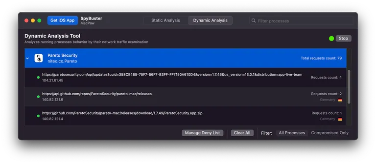 Update check request