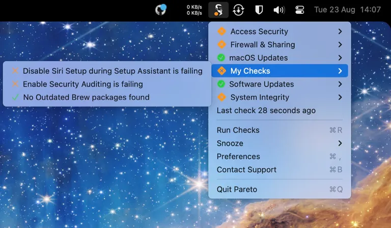 Custom checks config