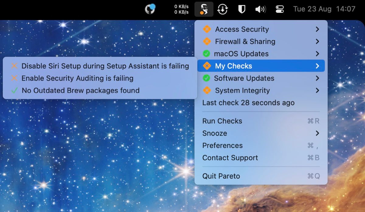 Custom checks config