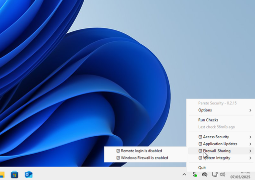 Pareto Security app on Windows