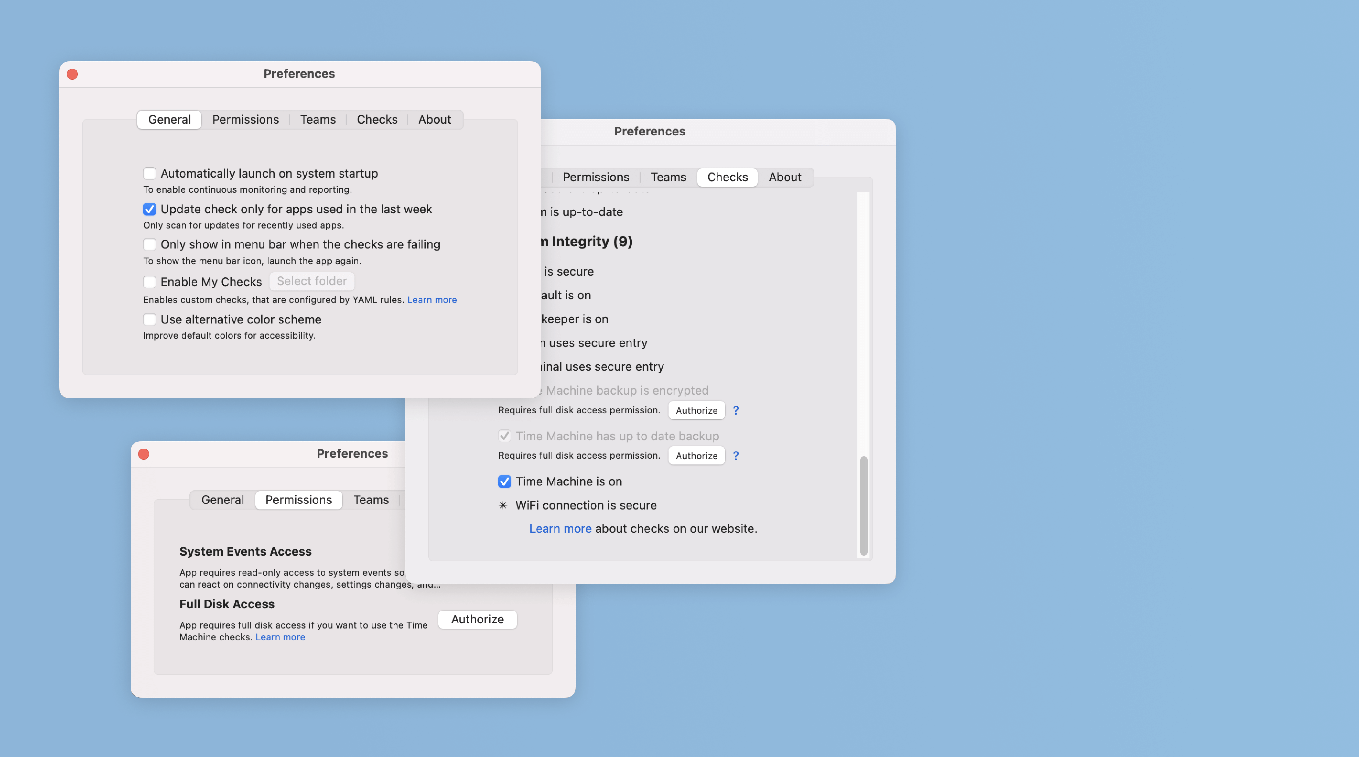 Pareto Security Preferences