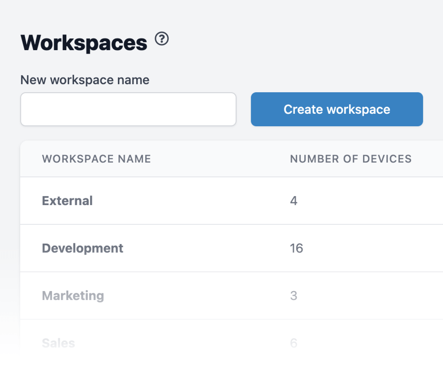 Workspaces